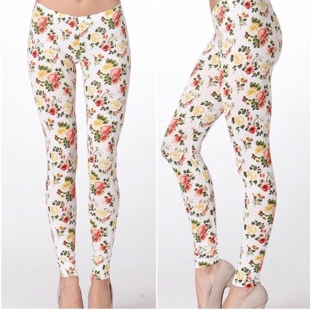 Soft Brushed Floral Leggings BB811